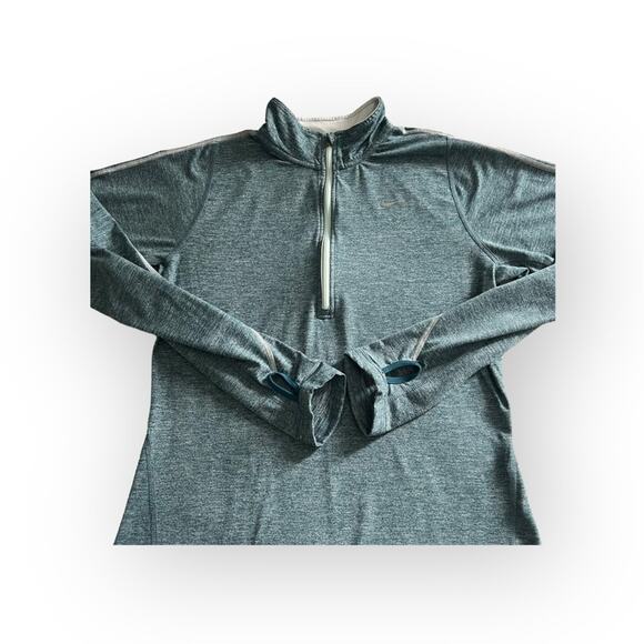 Nike Element DriFit Running Womens Small 3/4 zip up Pullover in Teal - Picture 7 of 12